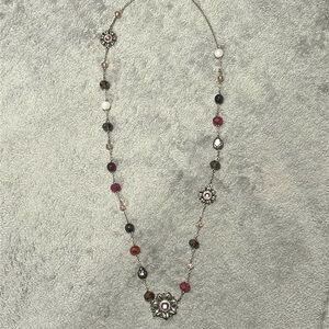 Beaded Long Necklace w/ Medallions
